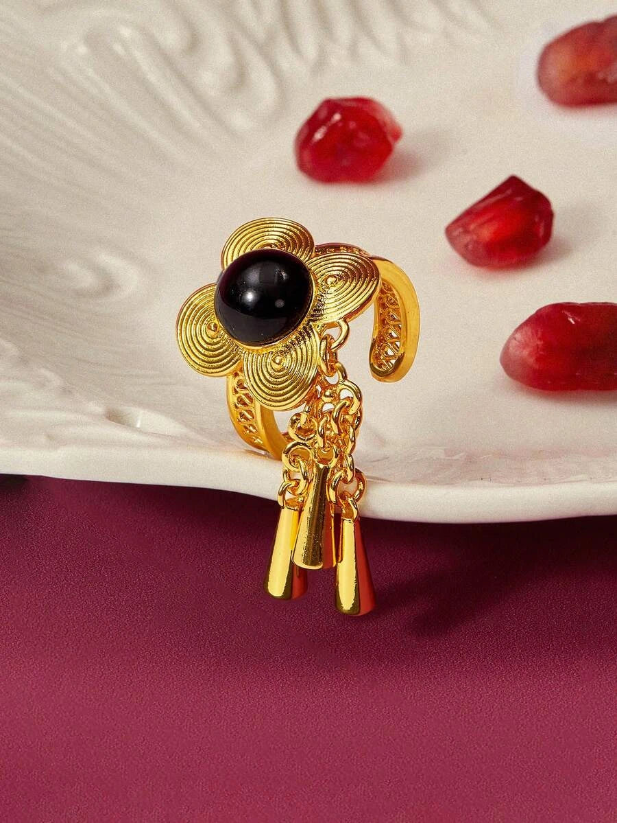 Glisma Gold Plated Vintage Ring