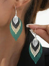 Bohemian Gold Hollow Leaf Earrings