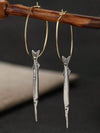 Vintage Dual-Tone Fish Pendant Earrings