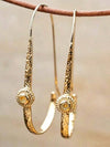 Vintage Bohemian Geometric Faux Opal Earrings