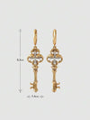 Gold Vintage Key Gothic Earrings