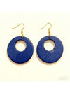 Vintage Wooden Hollow Round Earrings