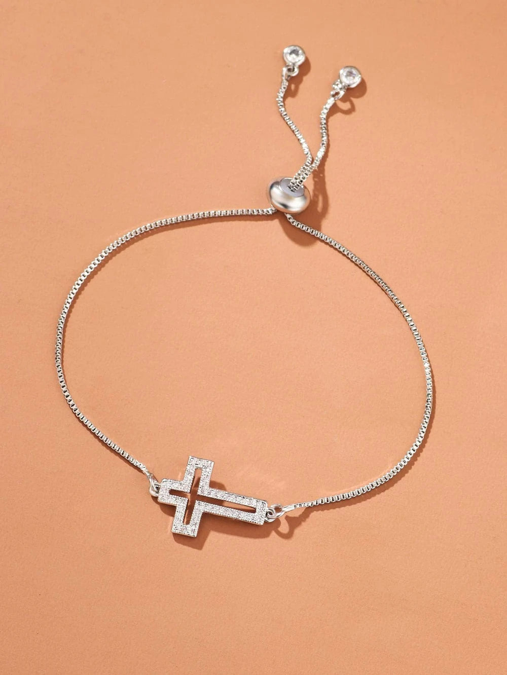 Cubic Zirconia Cross Bracelet