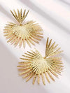 Vintage Heart Fan Tassel Earrings