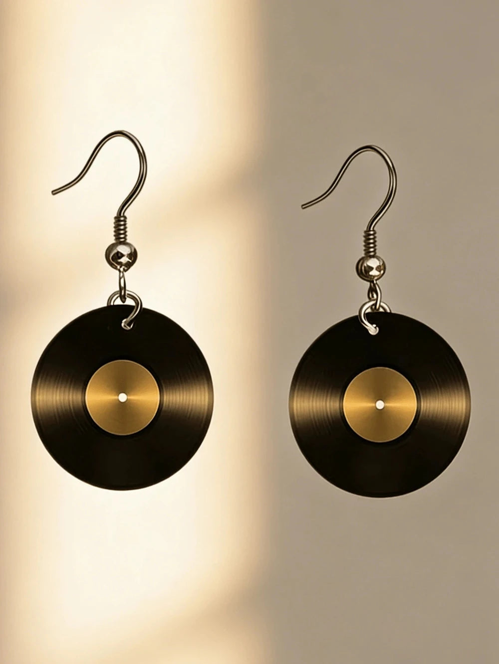 Retro Vinyl Record Drop Earrings