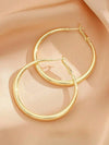 Minimalist Gold Oversize Hoop Earrings