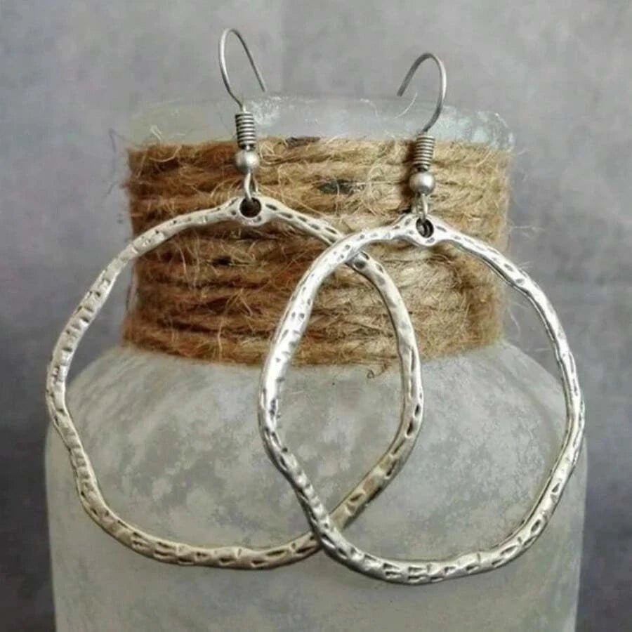 Retro Minimalist Round Hook Earrings