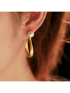 Matte Gold Metallic Earrings