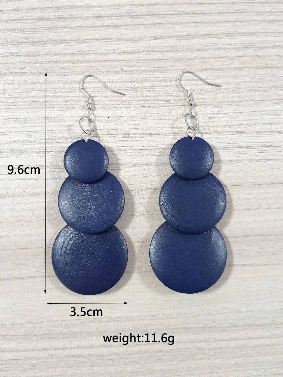 Round Drop Earrings