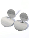 Retro Fashion Metal Round Disc Earrings