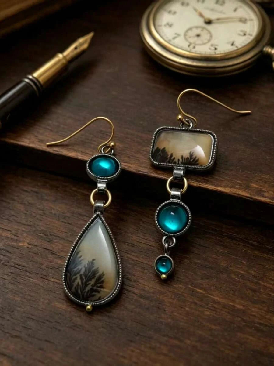 Vintage Bohemian Asymmetric Drop Earrings