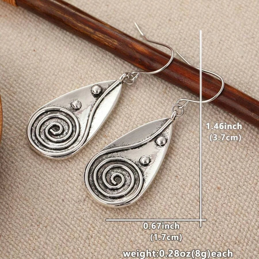 Primitive Art Teardrop Earrings