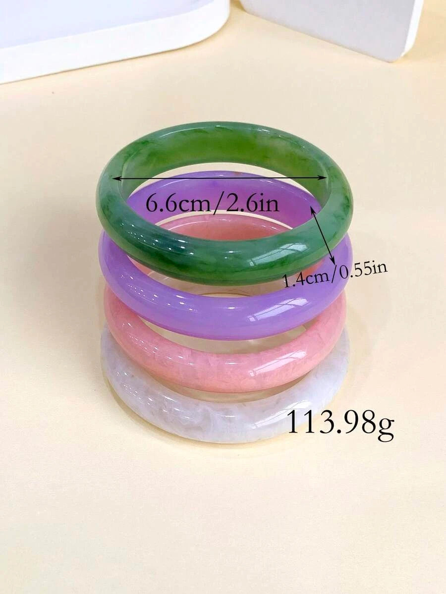Vintage Acrylic Resin Bangle Set