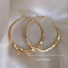 Minimalist Gold Oversize Hoop Earrings