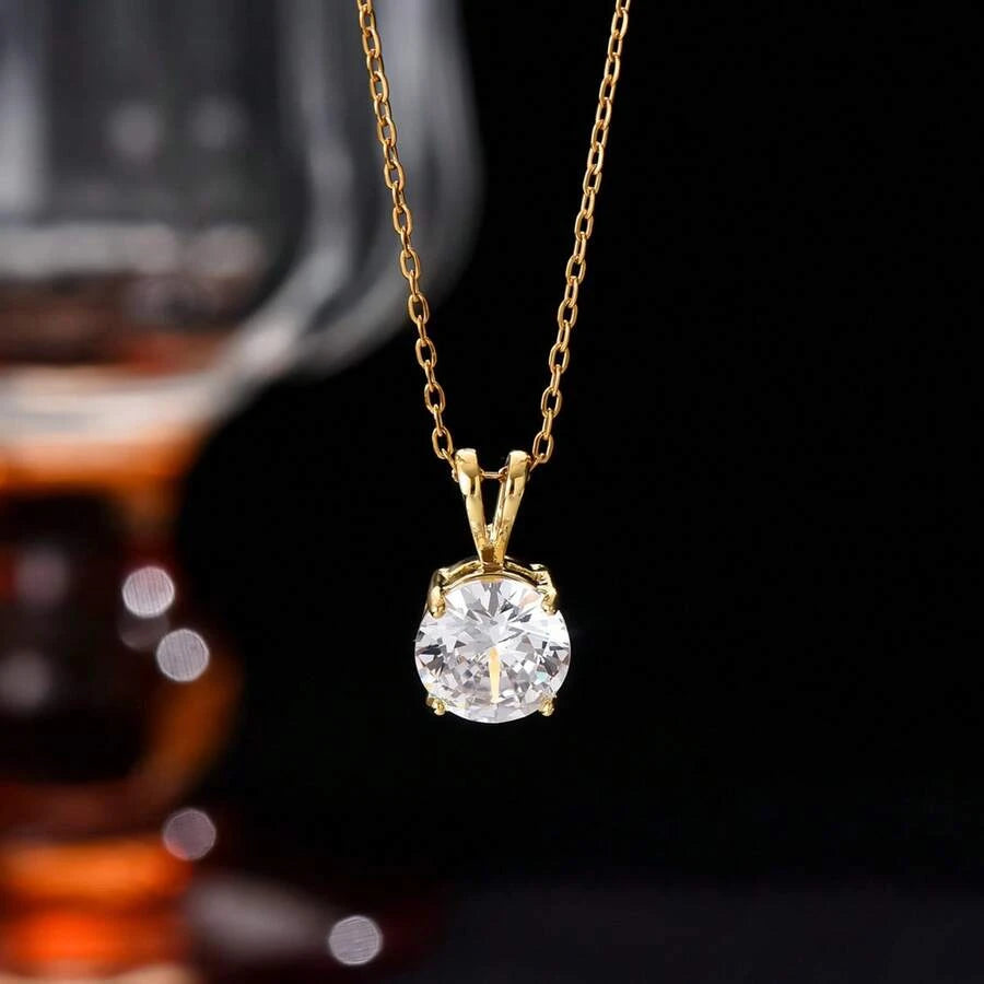 Gold Plated Cubic Zirconia Necklace