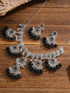 Vintage Tassel Oval Necklace Earring Set