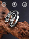 Sterling Silver Black Agate Spoon Ring