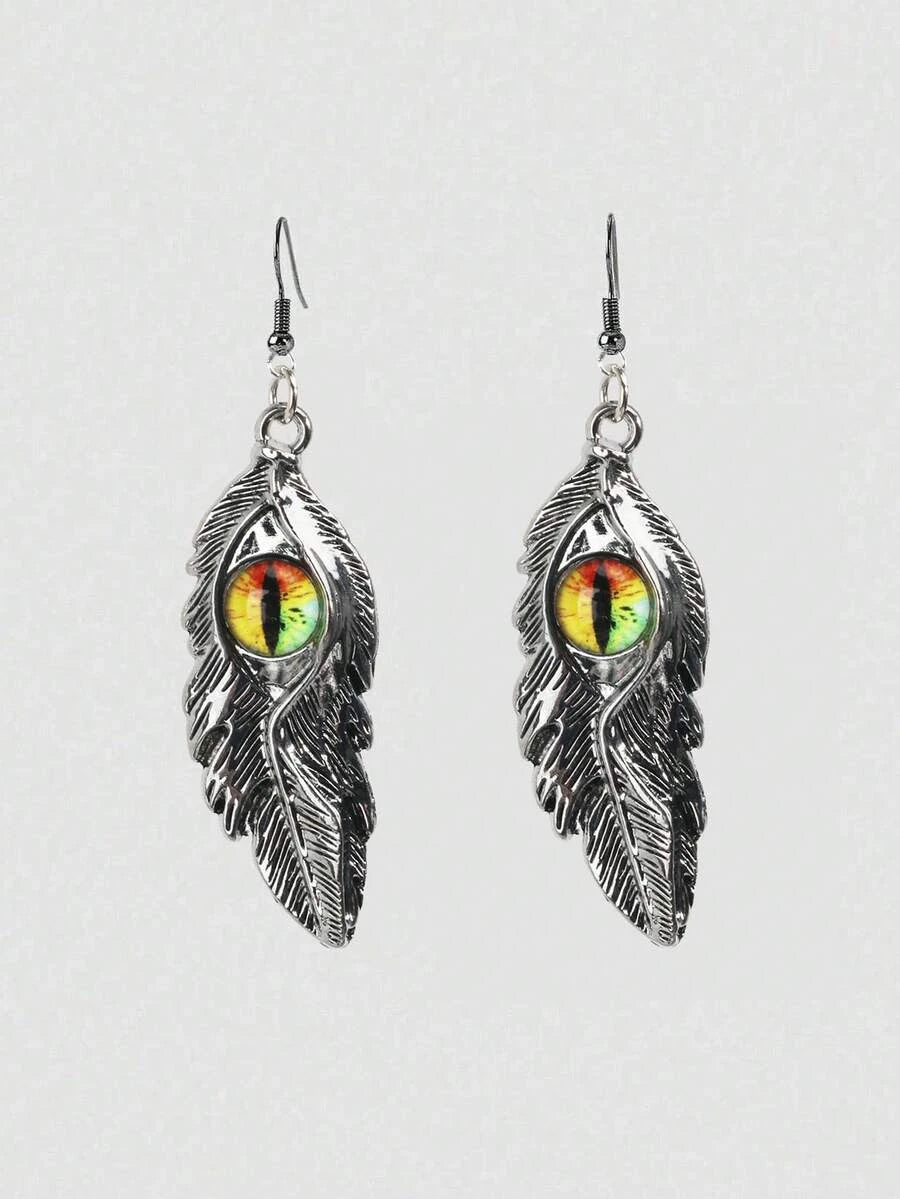 Retro Gothic Crescent Moon Drop Earrings