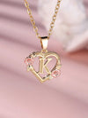 Elegant Gold Initial Heart Necklace