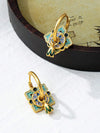 Enamel Geometric Hoop Earrings