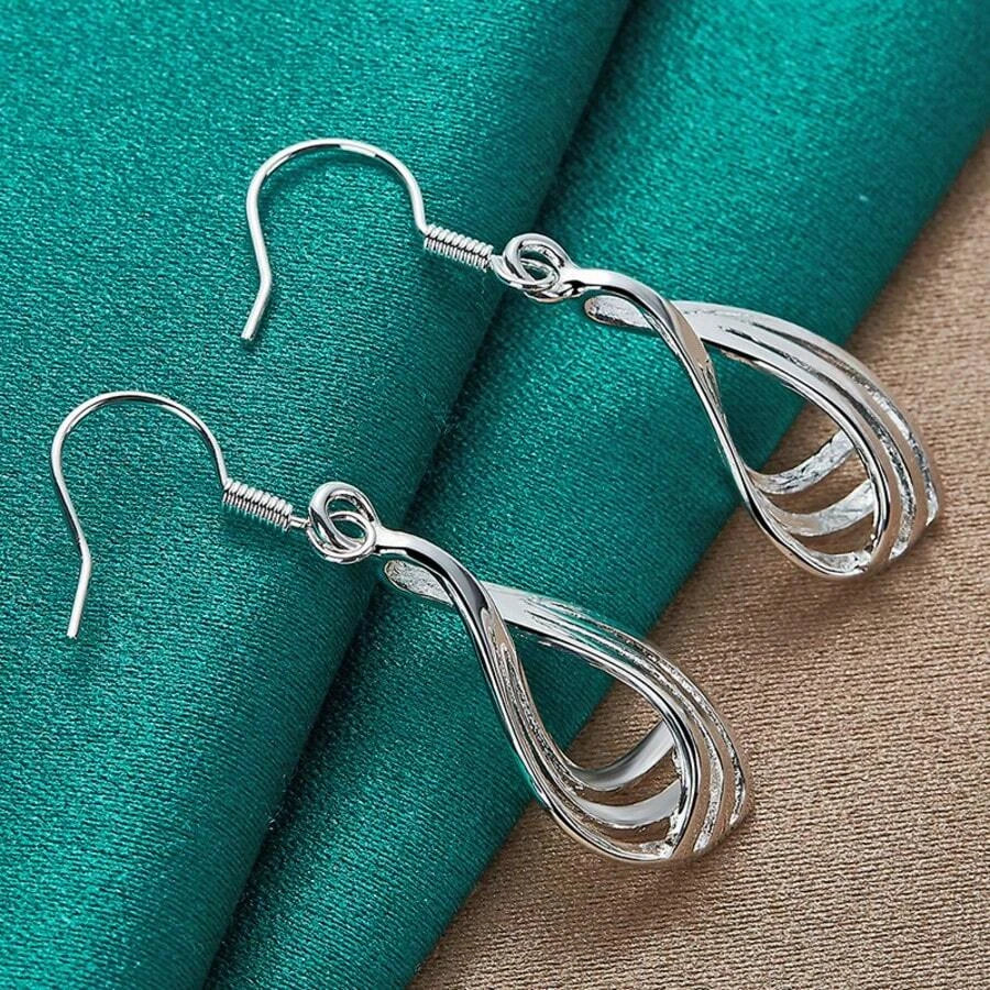 Twisted Wave Teardrop Earrings