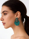 Handmade Wooden Beaded Disc Earrings