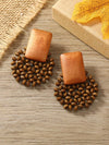 European Boho Rattan Drop Earrings