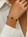 Gold Plated Stainless Steel Flower Bracelet