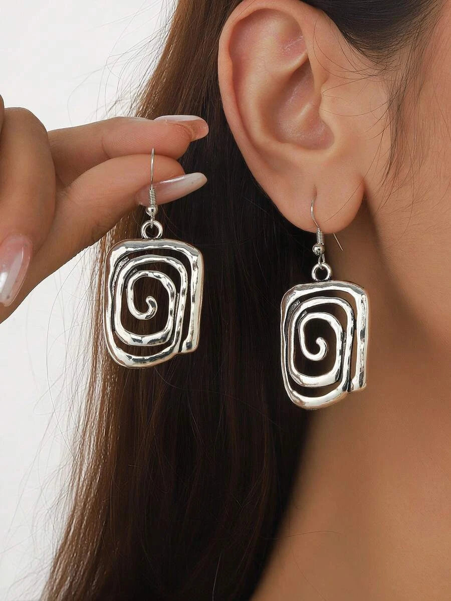Vintage Style Geometric Drop Earrings