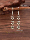 Small Vintage Distressed Geometric Spiral Earrings