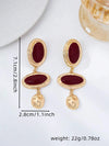 Vintage Palace Asymmetrical Enamel Dangle Earrings