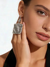 Vintage Minimalist Distressed Metal Disc Earrings