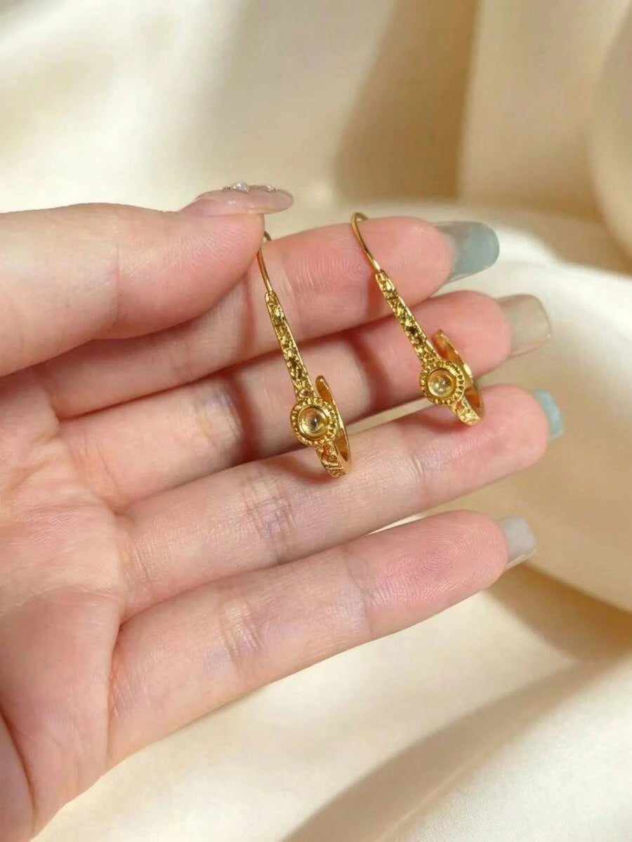 Vintage Bohemian Geometric Faux Opal Earrings