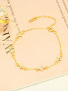 Rhinestone Floral Stretch Bracelet