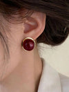 Minimalist Geometric Faux Pearl Earrings