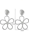 Geometric Faux Pearl Petal Earrings