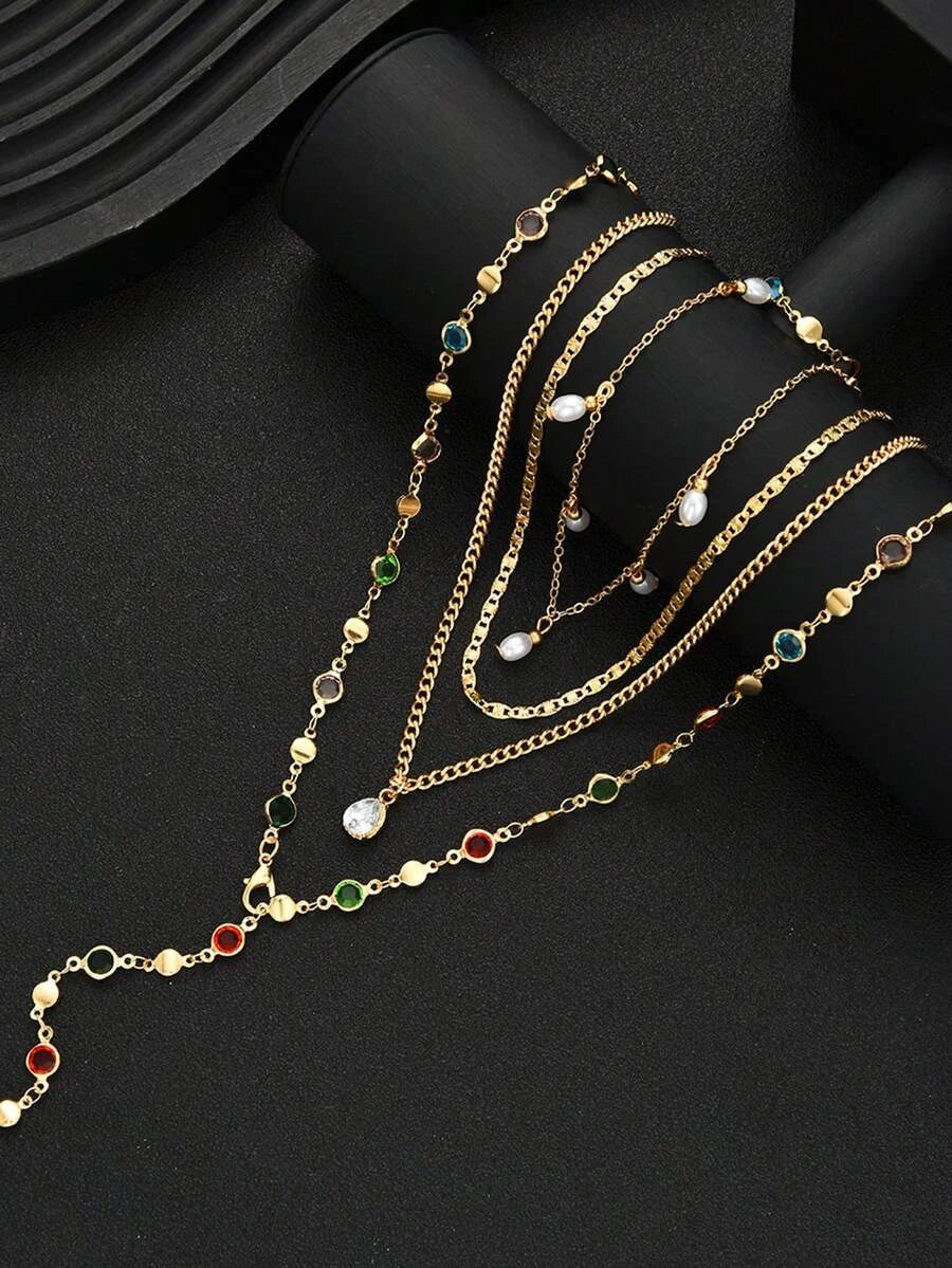 Pearl Flower Tassel Shell Necklace