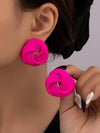 Chic Lacquered Geometric Earrings
