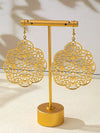 Minimalist Gold Hollow Pendant Earrings