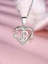 Elegant Gold Initial Heart Necklace