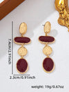 French Vintage Enamel Asymmetrical Drop Earrings