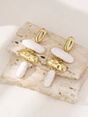 Exaggerated Asymmetric Geometric Enamel Dangle Earrings