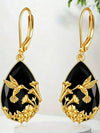 Vintage Teardrop Hummingbird Earrings