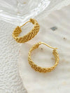 Vintage French C-Shape Hoop Earrings