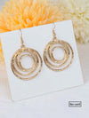 Vintage Gold Multilayer Hoop Earrings