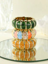 Golden Bead Faux Pearl Bracelet Set