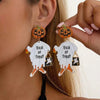 Spooky Sequin Rhinestone Dangle Earrings