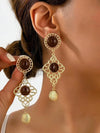Vintage Palace Asymmetrical Enamel Dangle Earrings