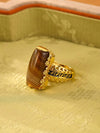 Bohemian Agate Gold Ring