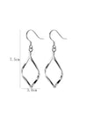 Minimalist Silver Geometric Spiral Earrings